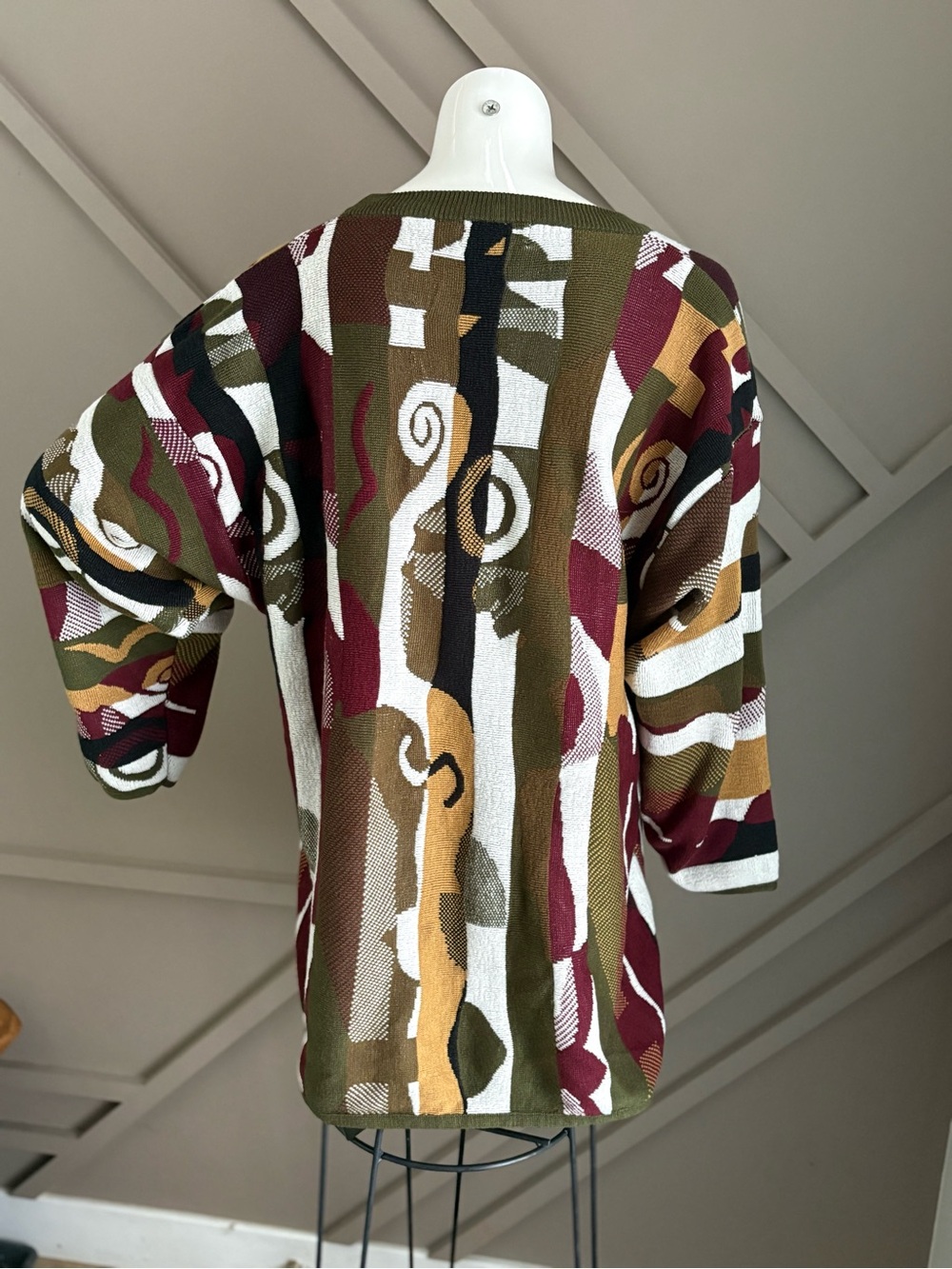 Vintage Marella Abstract Knit Sweater XL - Picture 3 of 5